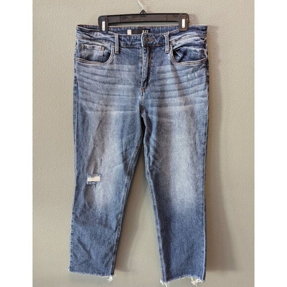 Kut From the Kloth Women's Jeans 10 Rachel Mom Cropped Raw Hem - Picture 1 of 9